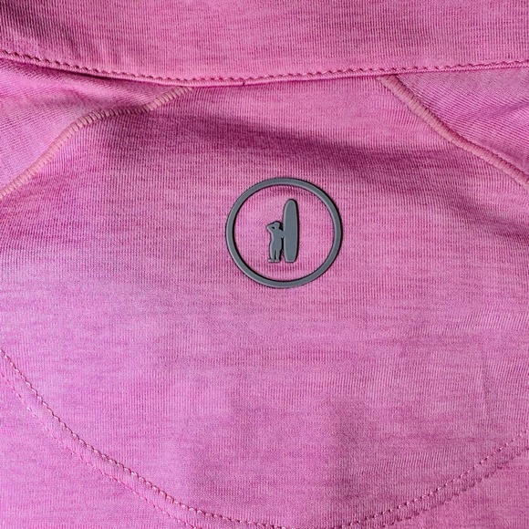 Johnnie-O Performance Quarter Zip Pullover Men's Large Pink UPF 50 NWT - Picture 8 of 8